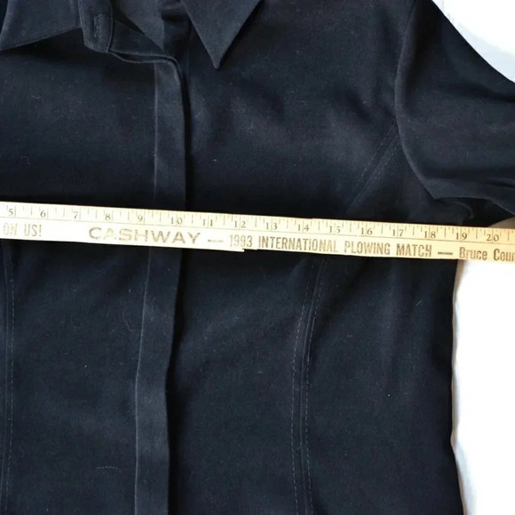 Vtg Faux Suede  Button Up - Picture 7 of 9